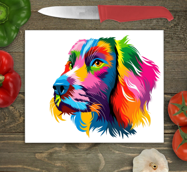 Spaniel Glass Chopping Board, Spaniel Glass Chopping Board